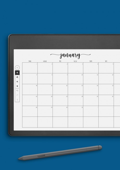 Amazon Kindle Original Monthly Calendar