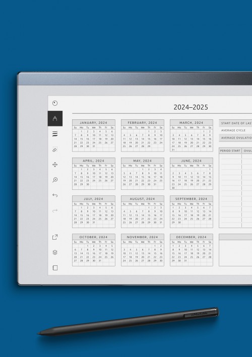 reMarkable Ovulation Calendar Template