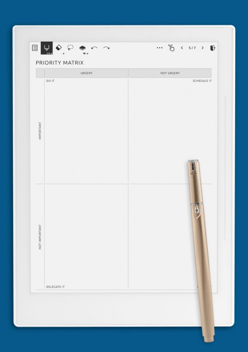 Supernote Priority Matrix Template