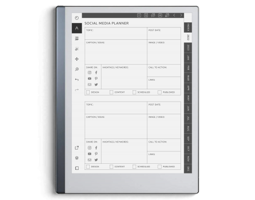 reMarkable Social Media Planner