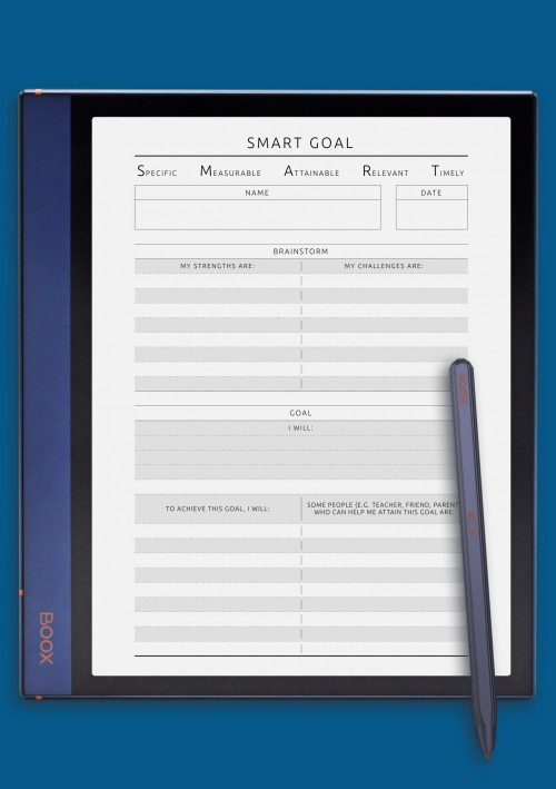 SMART Goal - Original Style for BOOX Note