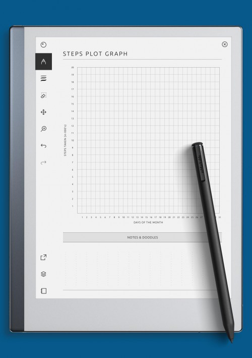 reMarkable Steps Plot Timetable Template