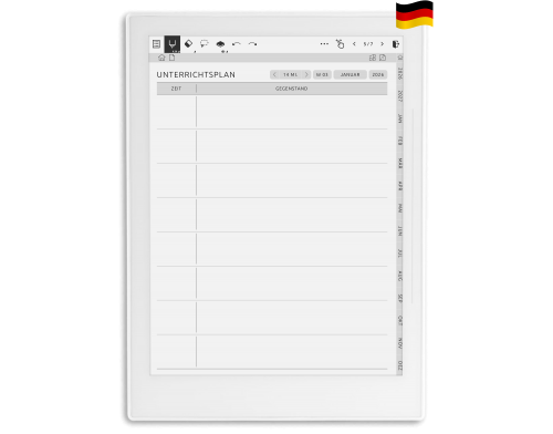 Teacher Planner für Supernote Tablet