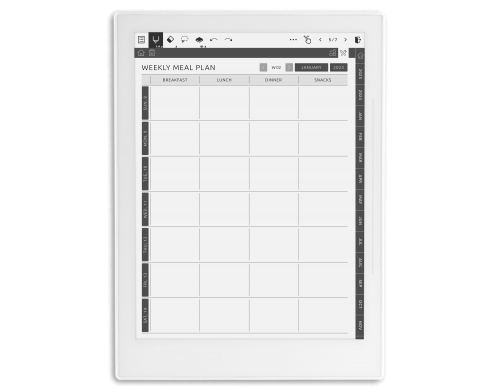 Supernote Meal Planner