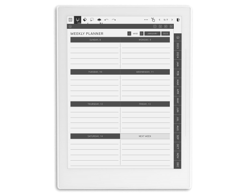 Supernote Weekly Planner