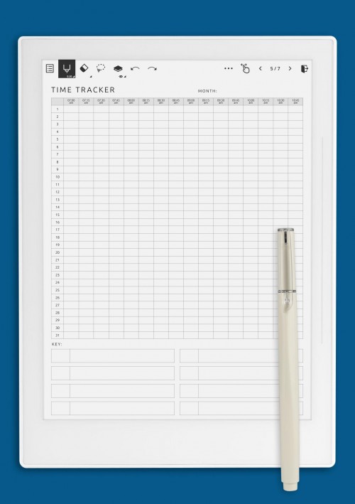 Supernote A6X Time Tracker Template