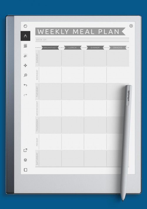 reMarkable Weekly Meal Plan - Casual 