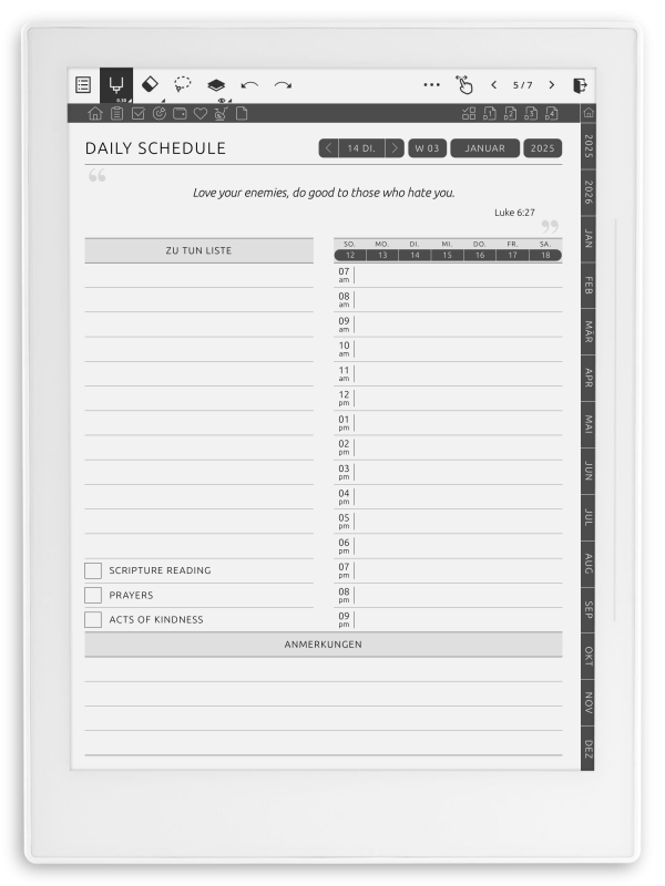 Christian Planner for Supernote