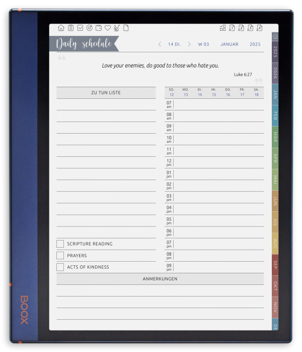 Christian Planner for Onyx Boox