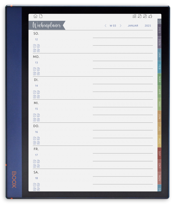 Onyx Boox Weekly Journal