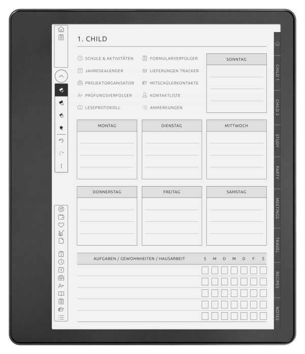 Kindle Scribe Mom's Planner Hyperlinked PDF